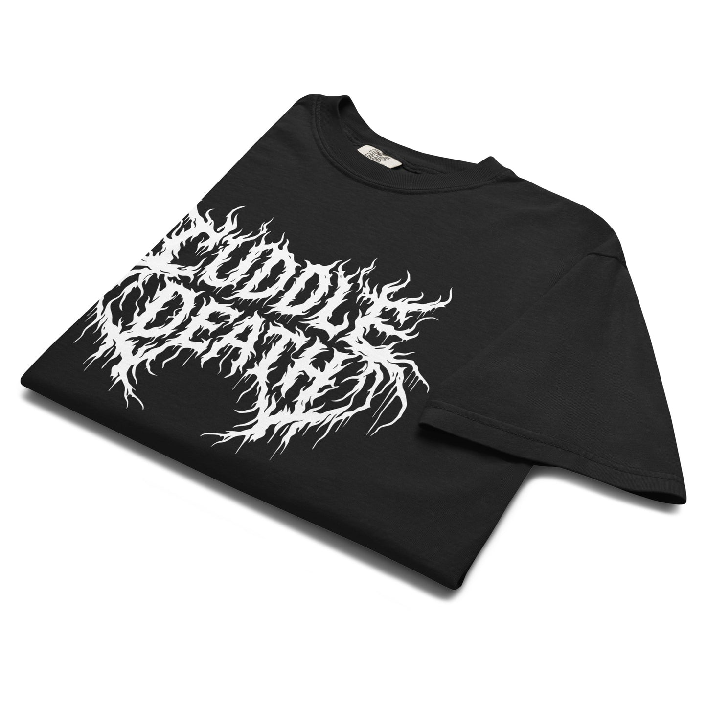 Cuddle Death Metal Tee black Comfort Colors shirt alternate view