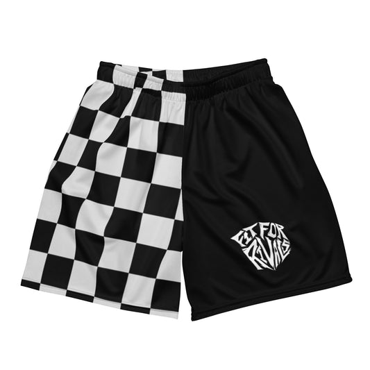 Stay cool and move freely in Fit For Rivals Checkered Unisex Mesh Shorts. Made from recycled, moisture-wicking fabric with UPF50+ protection, these breathable shorts are perfect for workouts, streetwear, or everyday comfort.