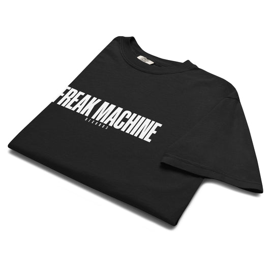 FM Black Tee by Freak Machine Records, alternate front view